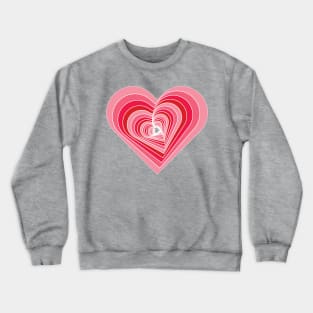 Valentine's Day Heart Pattern Crewneck Sweatshirt